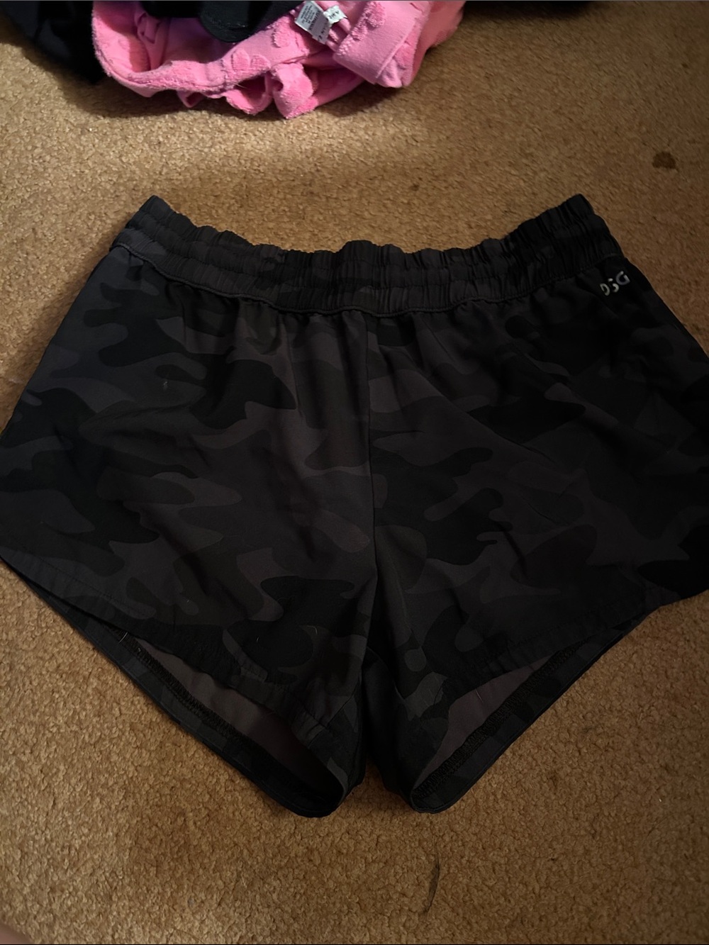 Women's Black Camo Athletic Shorts